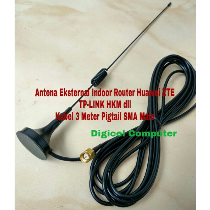 Antena Router TPLINK MR6400 MR100 Penguat Sinyal Kabel 3 Meter Pigtail SMA Male