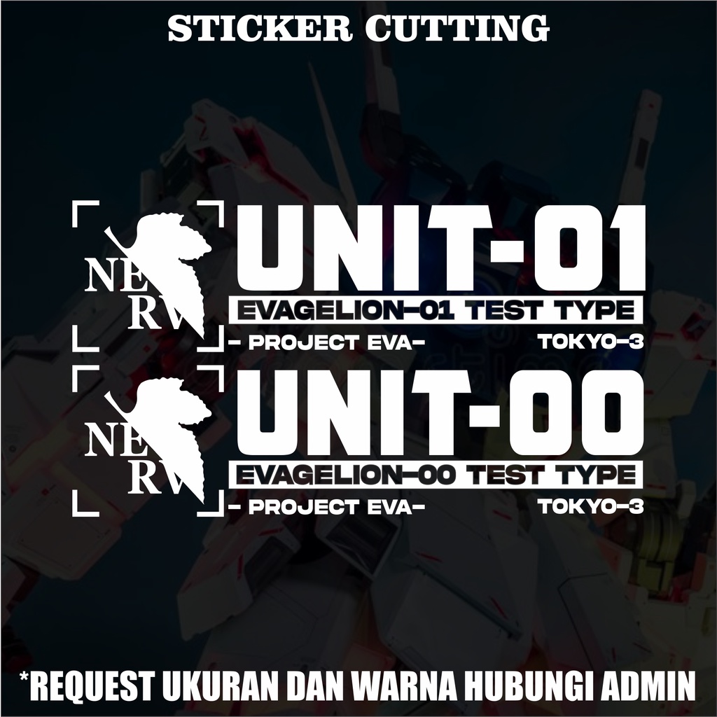 STICKER CUTTING GUNDAM NERV EVAGELION