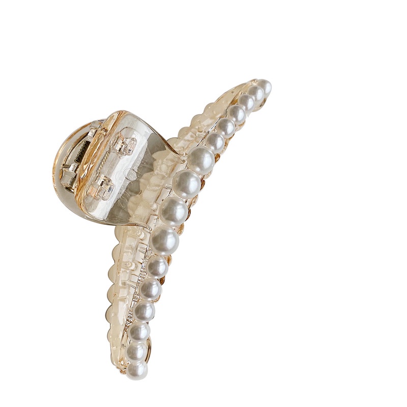 Jepit Rambut Bentuk Hiu Aksen Mutiara Untuk Wanita