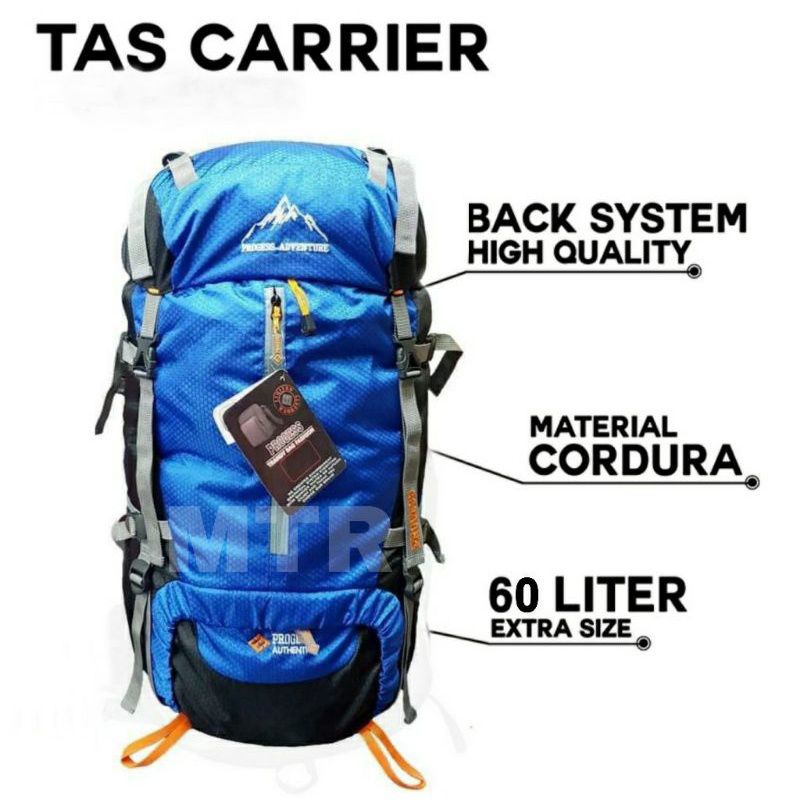 TAS RANSEL CARRIER/GUNUNG PRIA-WANITA 60 LTR, ELBRUS ORIGINAL,BONUS RAINCOVER