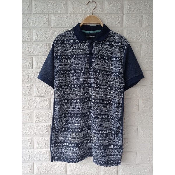 KAOS PRIA PENDEK POLOSHIRT KERAH  MOTIF KECE KALEM DARK