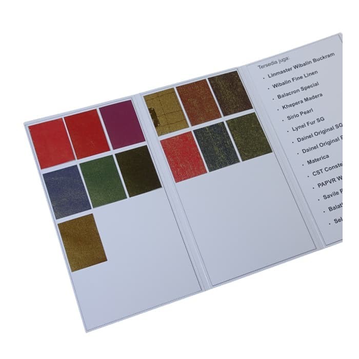 

Order Langsung Kertas covering Balacron Spec. Albeco-Risono-Zefoor (Sampel/Swatches) Berkualitas