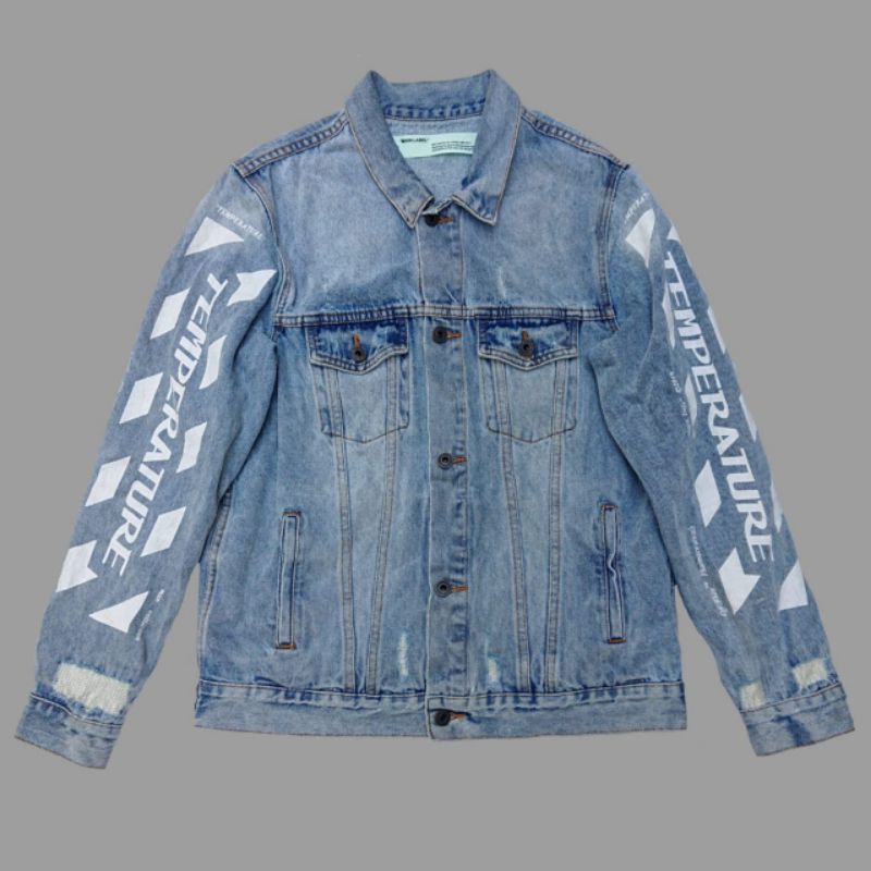 ❌SOLD OUT Sulawesi utara❌Off White Temperature Trucker Denim Jacket