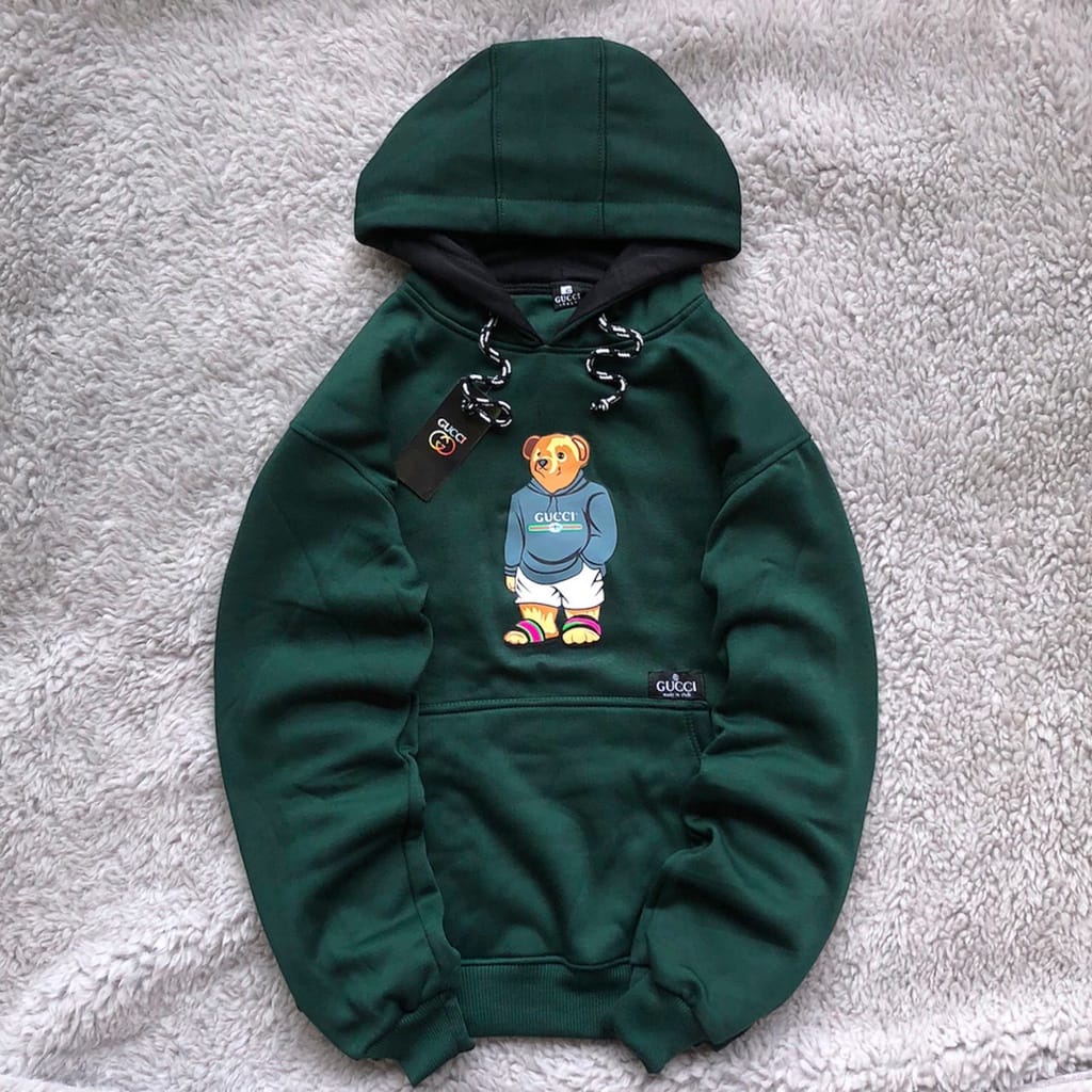 COD - JAKET HOODIE GUCCI BEAR ORIGINAL DISTRO - SWEATER HOODIE GUCCI CREAM ORIGINAL DISTO UNTUK PRIA DAN WANITA PREMIUM