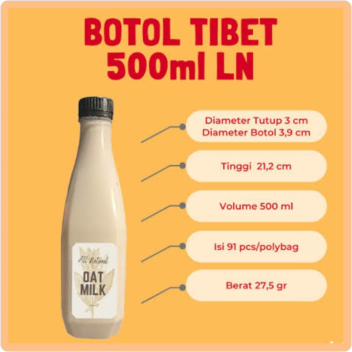 [1 bal] Botol Tibet 500 ml LN isi 91 pcs PET Kemasan Plastik Minuman Unik