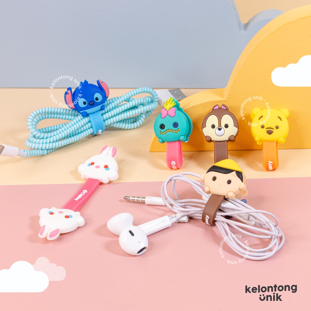 TSUM TSUM - Penjepit Kabel/ Klip Kabel/ Pengikat Kabel/ Penggulung Kabel/ Cord Holder