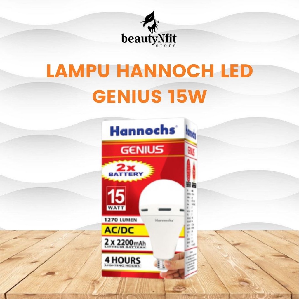 Lampu Hannochs LED Emergency Genius 15 Watt / Bohlam Hannochs Emergency LED 15 Watt