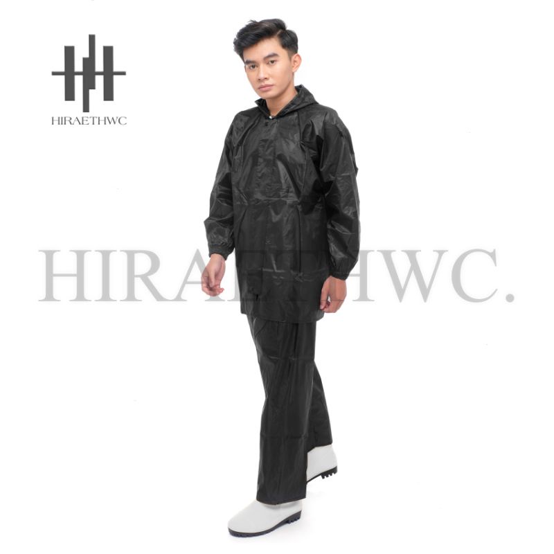 JAS HUJAN SET BAJU DAN CELANA / STELAN JAS HUJAN HITAM