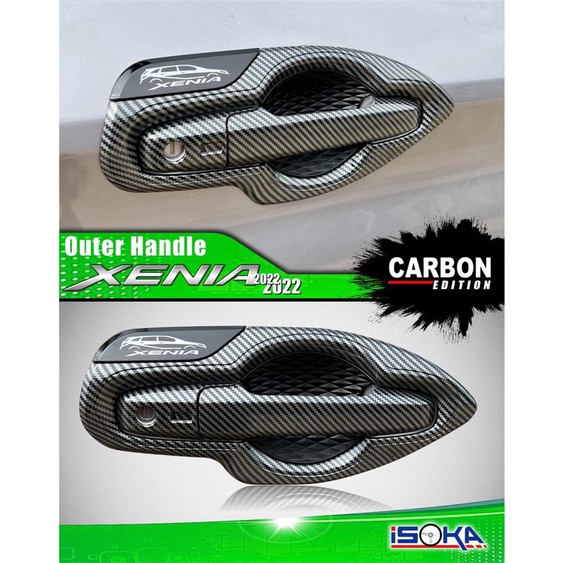 Cover Handle Outer Tank Cover All New Avanza VELOZ Xenia GR 2022 Hitam Carbon Black Doff Paket lengkap Tutup Bensin Pelindung Handel Pintu Auter Mobil Mobil Toyota Daihatsu Grand New 2021 2023