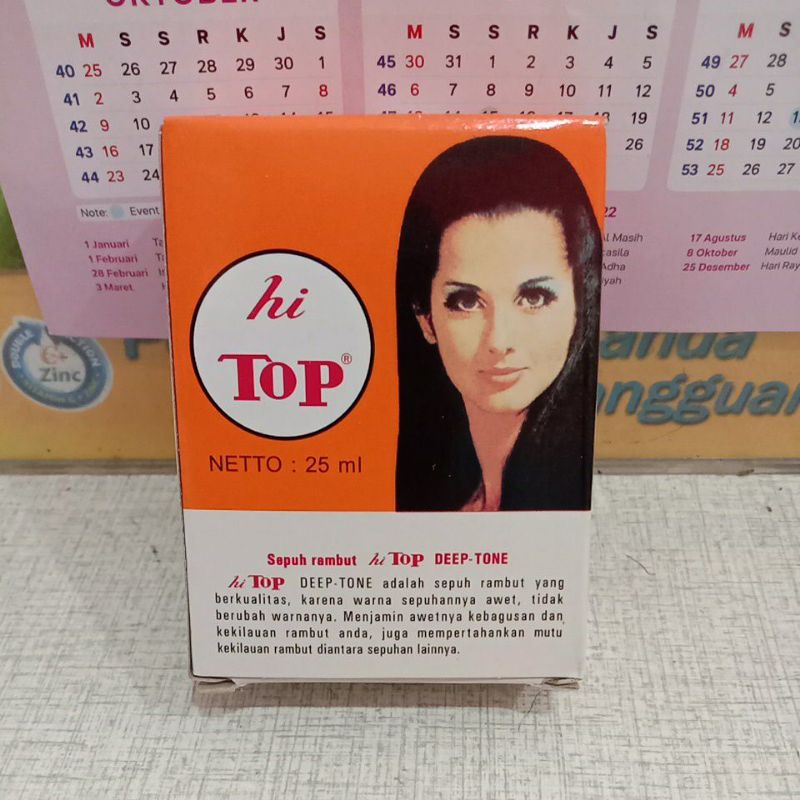 semir rambut hitop 25ml (hitam) Hi top