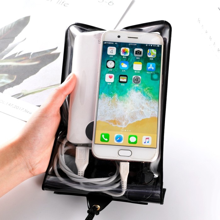 Premium Large Waterproof Handphone Case + Audio Jack +Charge