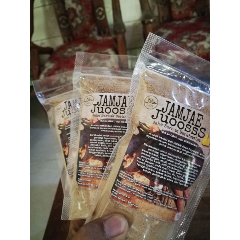 

Jahe Serbuk Berkhasiat JamJaeJuoosss 170 gram