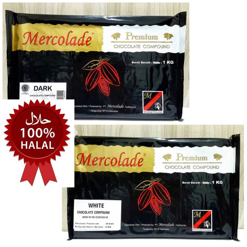 

Cokelat Mercolade Compound Dark & White 1kg