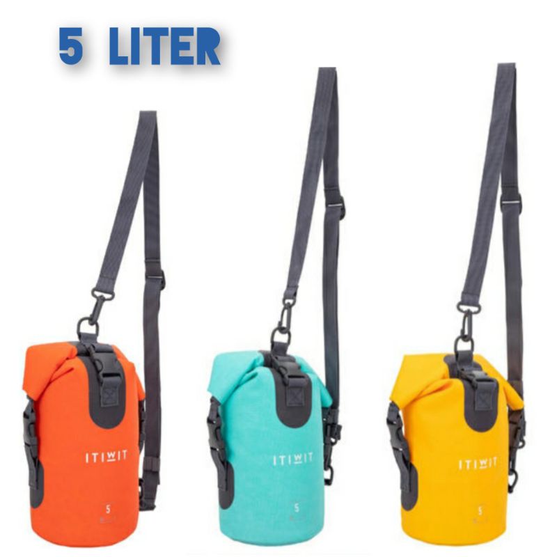 Dry Bag 5L Kedap Air ITIWIT - Orange/Green/Yellow