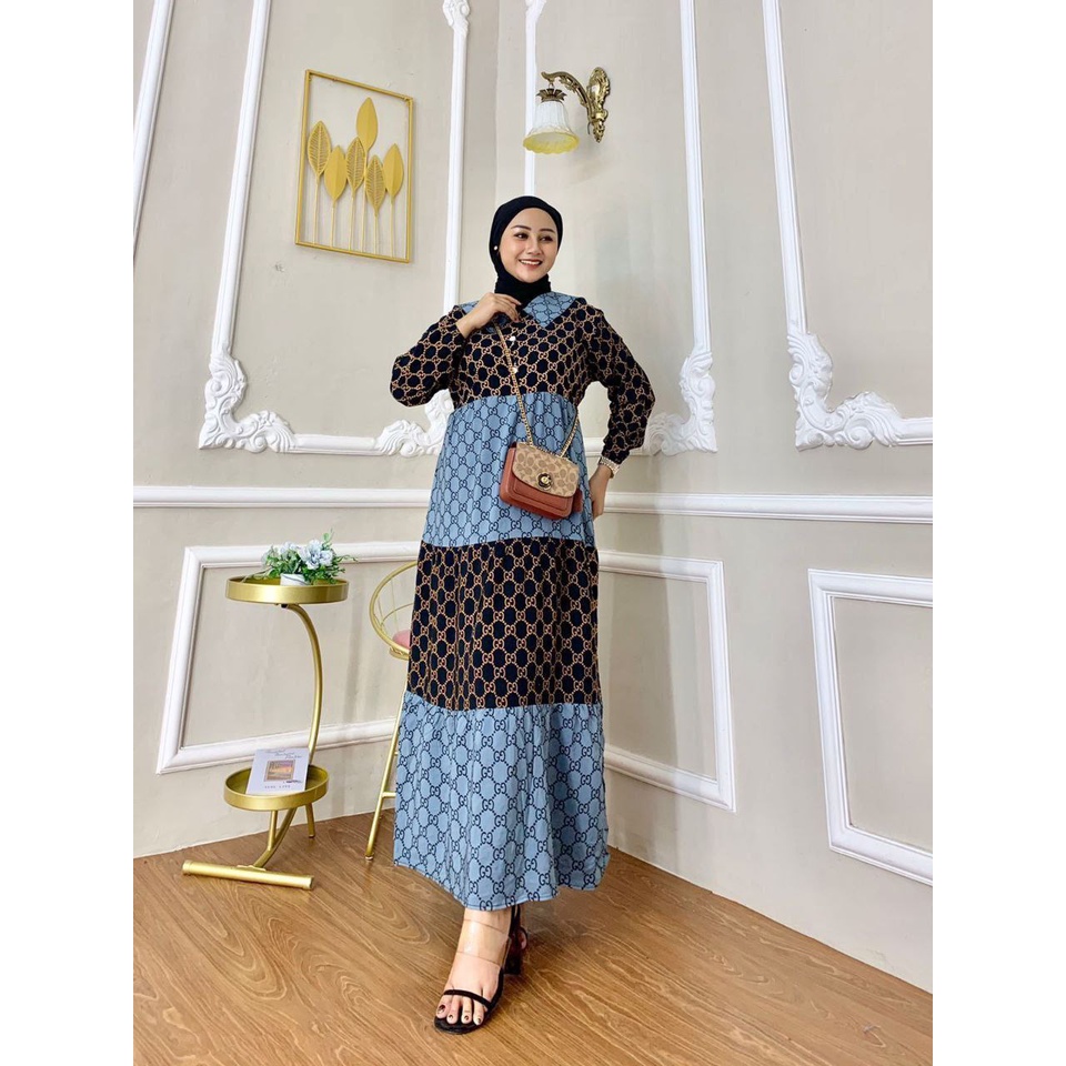 Saroja (009) Gamis Rayon Tebal Gamis Gucci