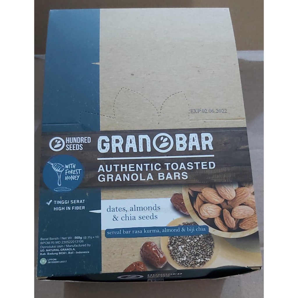 

Hundred Seeds Granobar Granola isi 16 bar