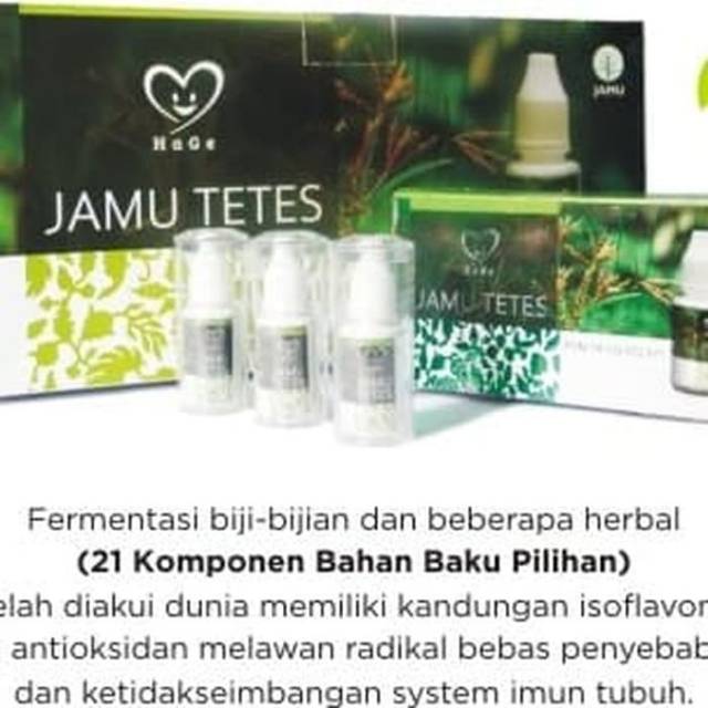 Jamu tetes HaGe Original Asli