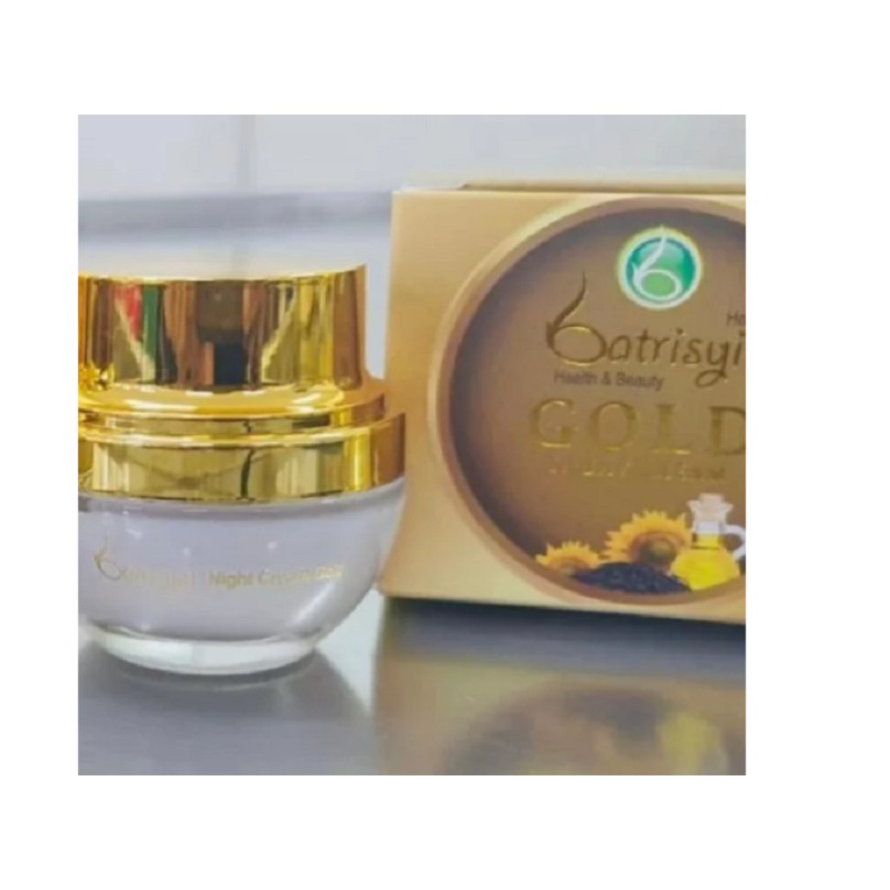 Batrisyia Herbal Gold Night Cream, Krim Malam berbalut Emas [15 gr]