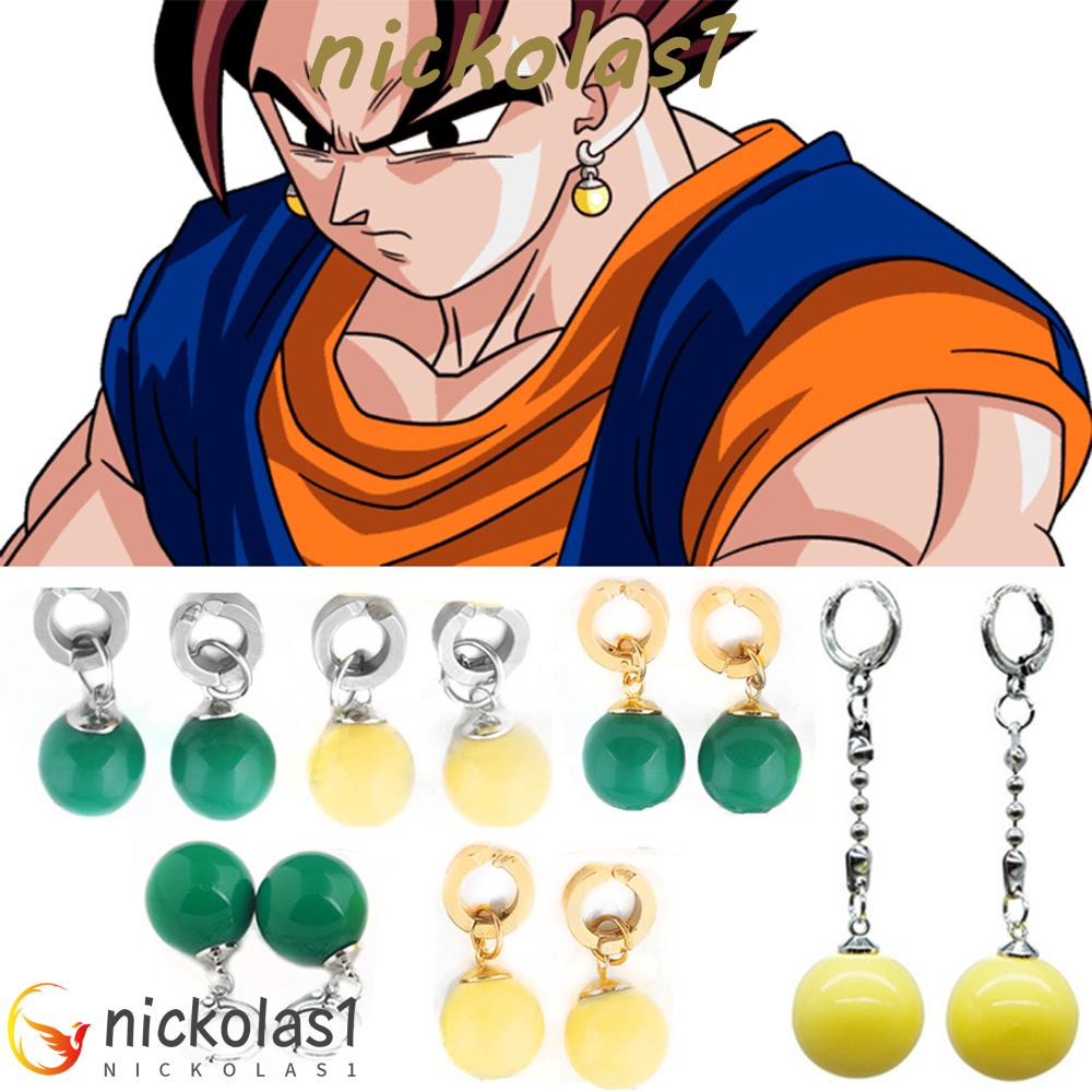 Nickolas1 1 Pasang Anting Klip Desain Dragon Ball Zamasu