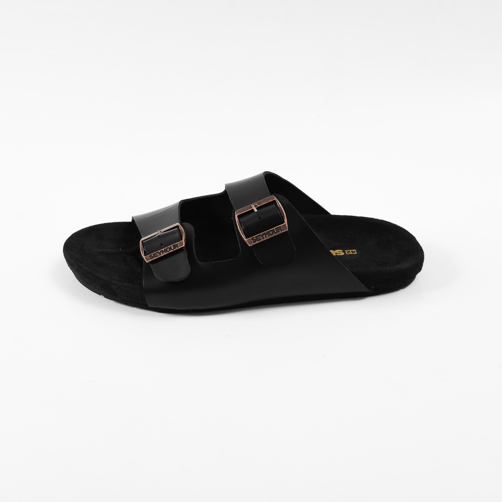 SEYMOUR - Morris Full Black Sandal Pria