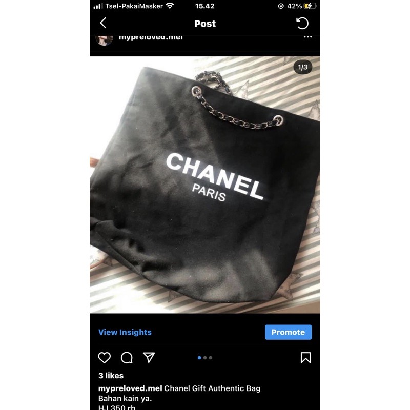 tas chanel authentic
