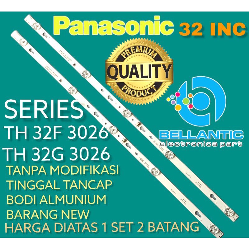 Backlight panasonik 32 5kancing 6vol plug&play