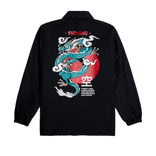 JAKET PRIA - JAKET COACH SALVIO HEXIA - JAKET WINDBREAKER - JAKET PARASUT - JAKET PARASUT PRIA-SHINRYU BLACK