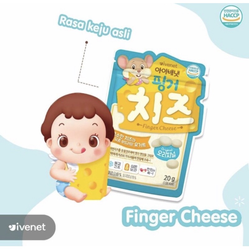 Ivenet Finger Cheese 20gr Snack Sehat Bayi