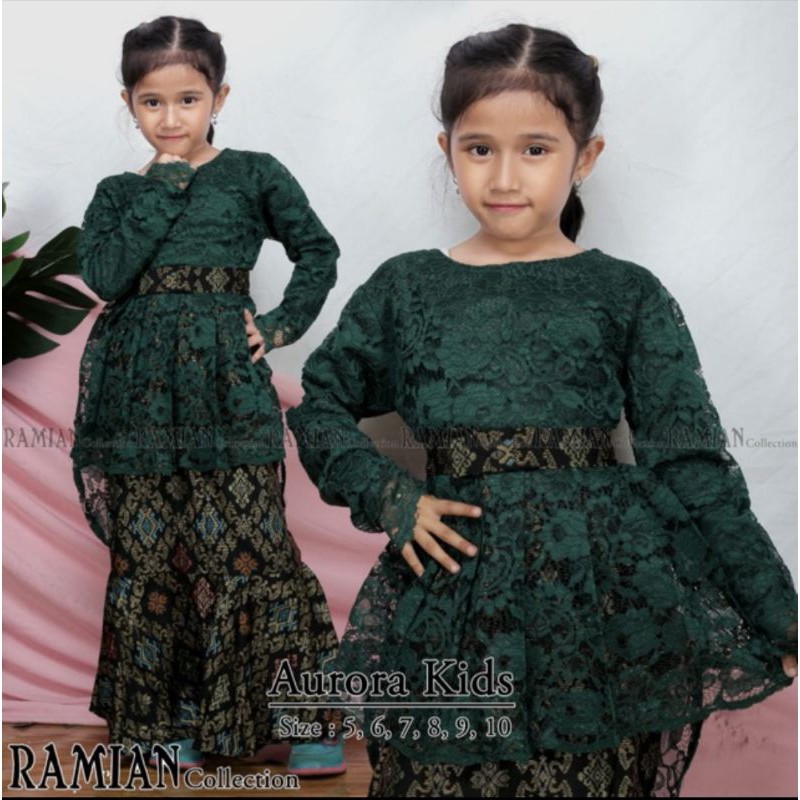 Kebaya anak // kebaya pinguin anak // kebaya brukat anak // dress pesta anak //  aurora anak // baju anak terbaru // Setelan Kebaya Anak Mewah Terbaru