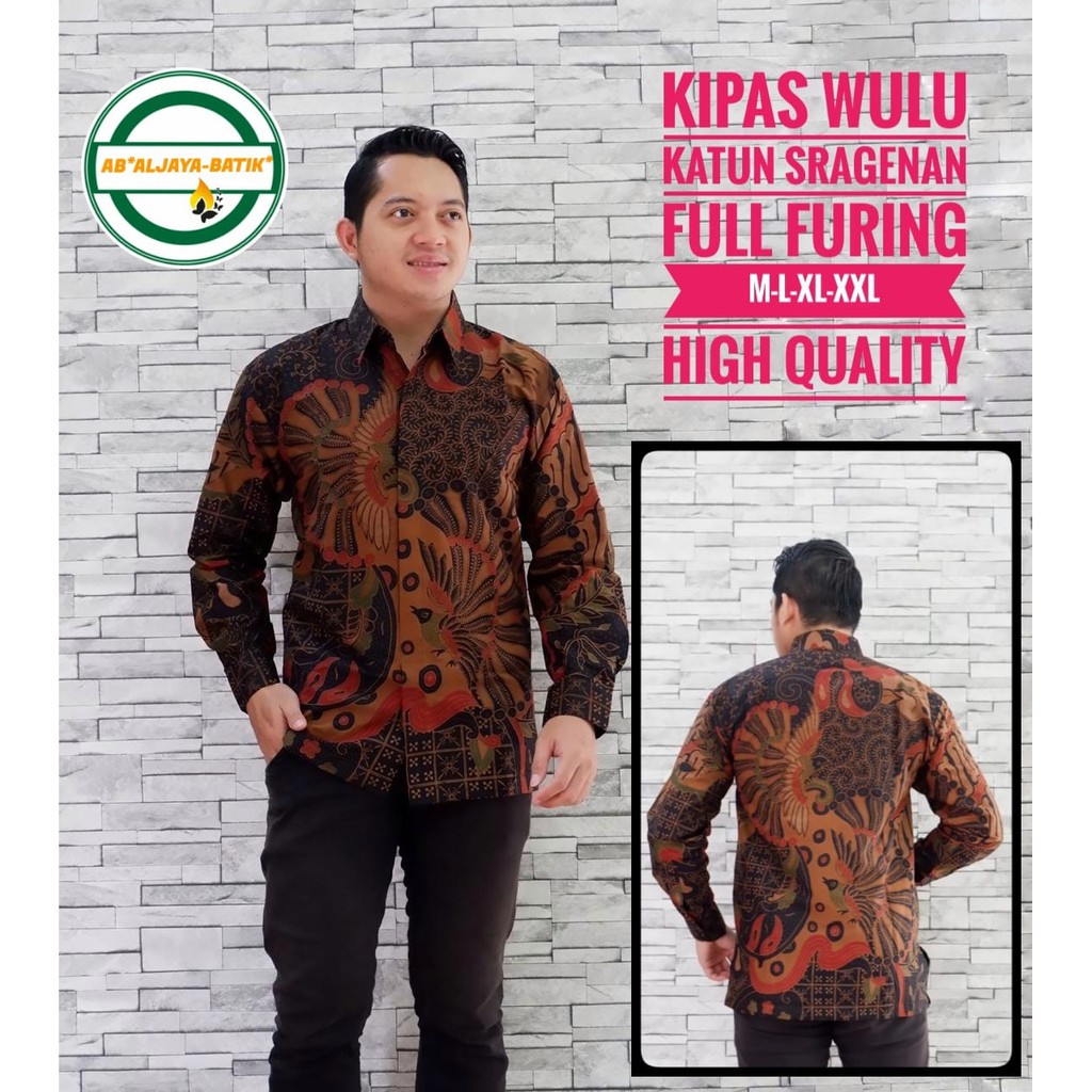 KIPAS WULU Kemeja Batik Pria Lengan Panjang FULL FURING Batik ALJAYA