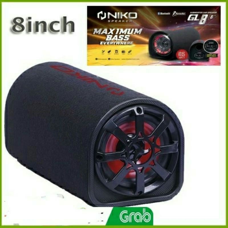 Speaker Aktif Mobil 8 inch NIKO GL-8 Bluetooth USB Karoke Subwoofer Bass Original Dat/Gmc/Advance