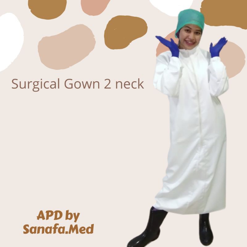 APD GOWN WATERPROOF TASLAN 2 NECK