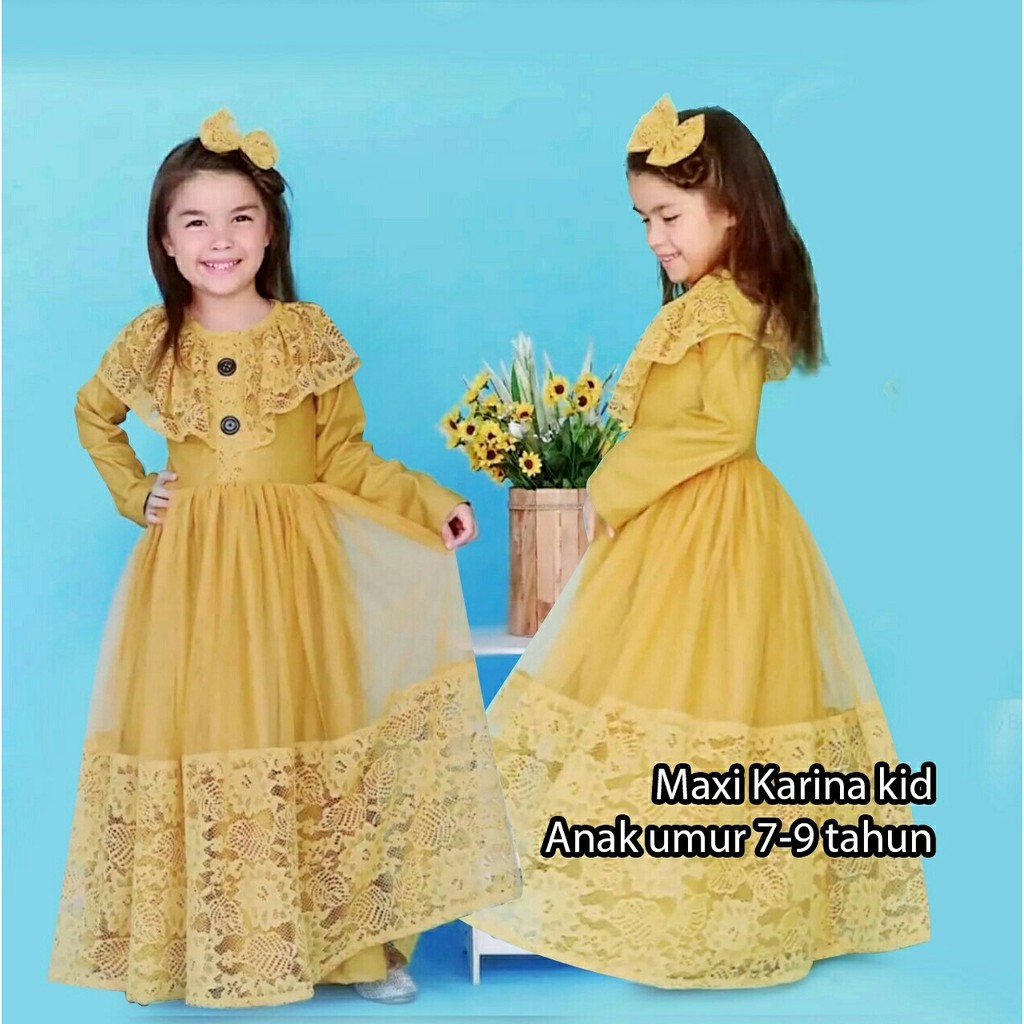 Dress Karunia - LongDress Anak Perempuan Terbaru -Pakaian Anak Perempuan