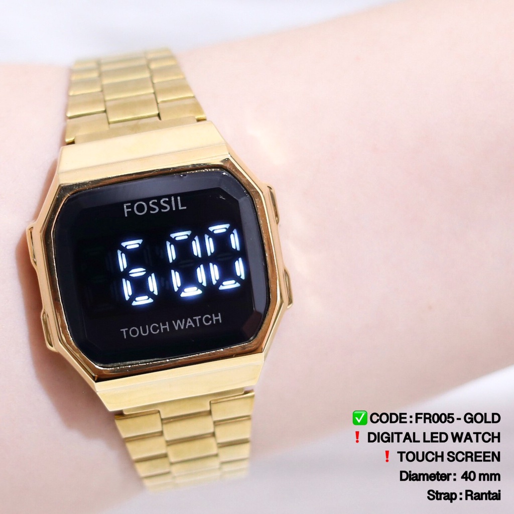 Jam tangan digital touch screen layar sentuh wanita pria rantai stainless termurah