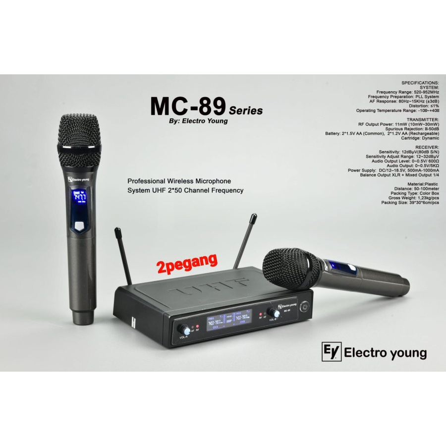 Mic Wireless Electro Young MC89 PP Series Handled Original MC 89