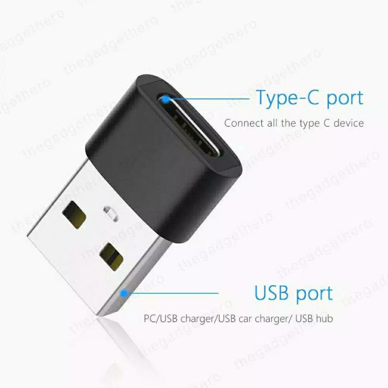 OTG Type C Female To USB Male Converter Adapter Interface Connector Android Universal