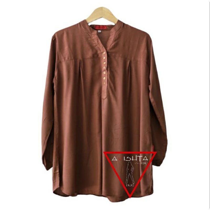 Blus polos rayon milo Blouse polos rayon Blus polos jumbo lasenta by avishta d-sign Blouse Wanita At