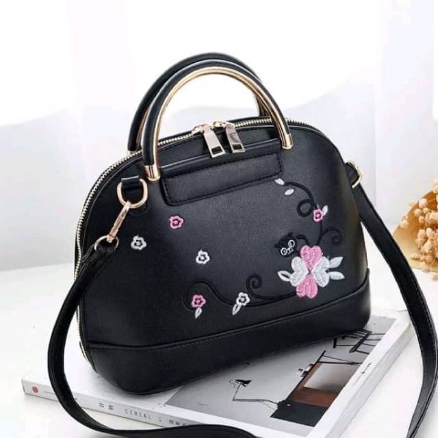 TAMURAH30_Slempang MINI BORDIR ALMA SNAP SHOT/Tenteng Fashion Bunga/ Tas Selempang Termurah