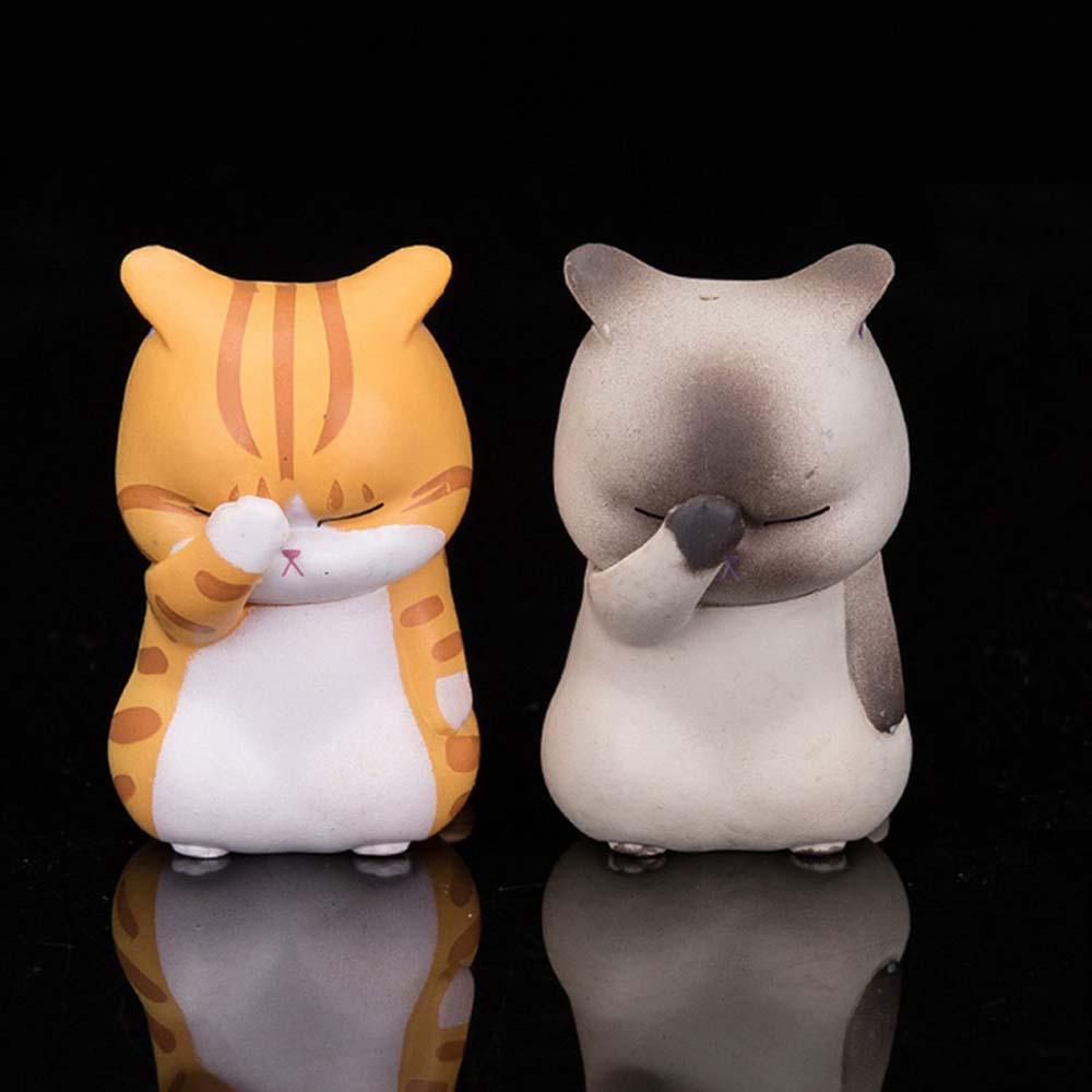 Agustina Miniatur Kucing Lucu Mainan Lucu Dekorasi Rumah Patung Figure Kartun