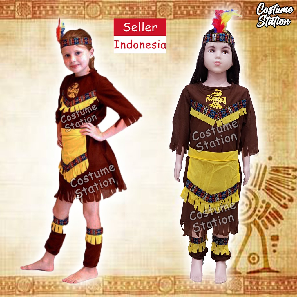 Kostum Indian / Costume Native American Indian anak perempuan