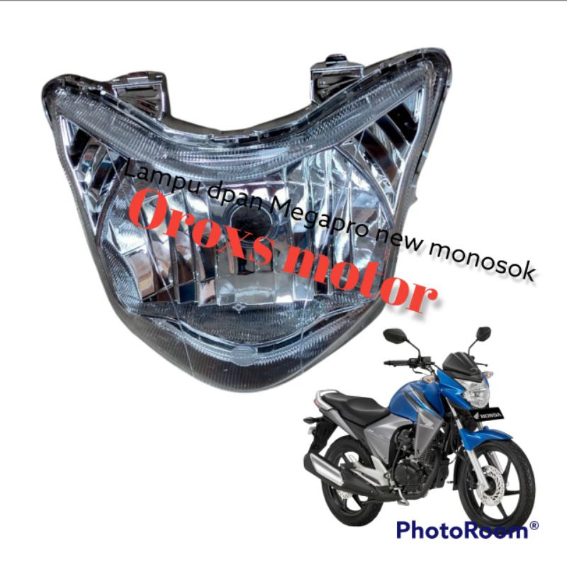lampu depan megapro new monoshock