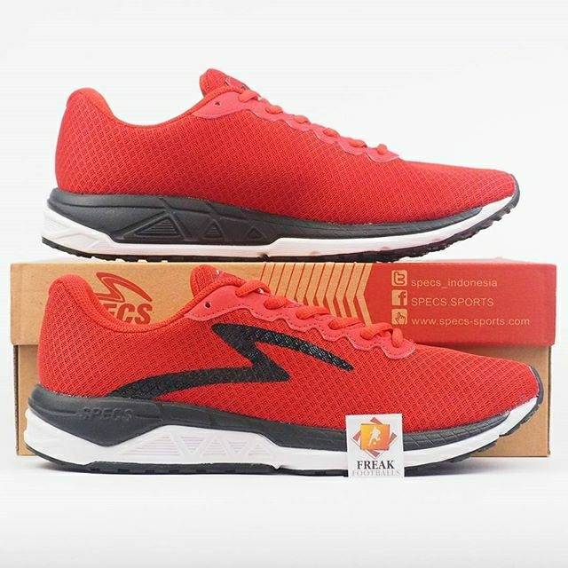 Sepatu Lari / Running Specs Dual Enduro - Dark Red / Black / White Original