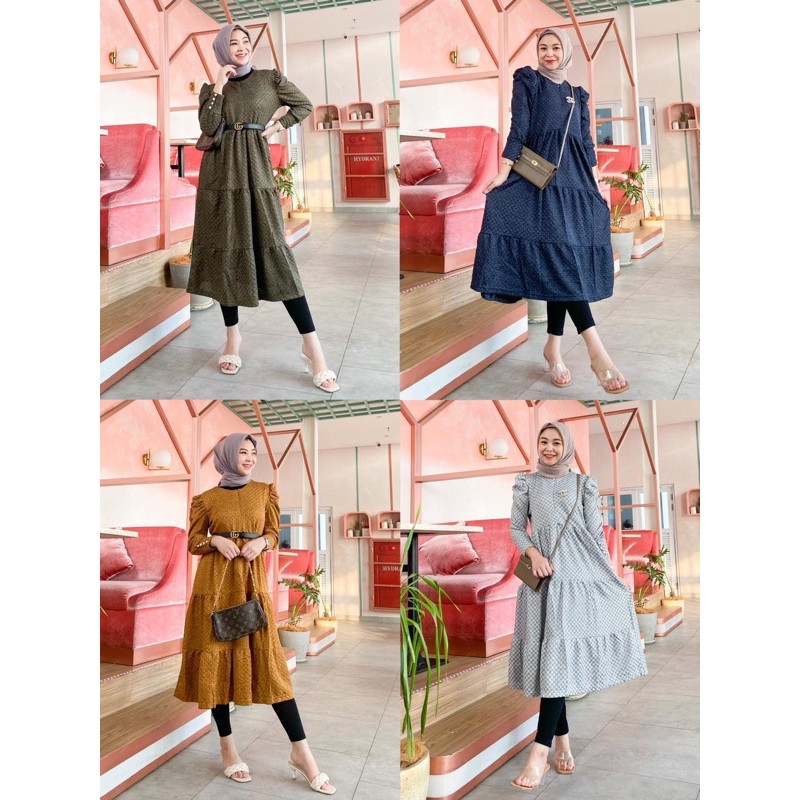 TUNIK PUTRI KNIT ZARA PREMIUM QUALITY