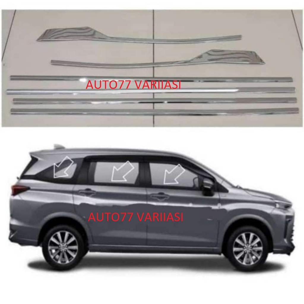Lis kaca samping Avanza Xenia Veloz 2022 chrome