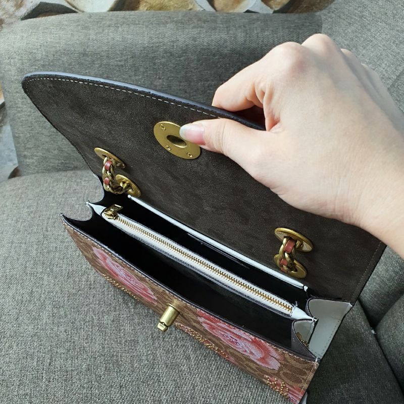 Tas Coach Parker Rose Print Embellished Medium SIGNATURE