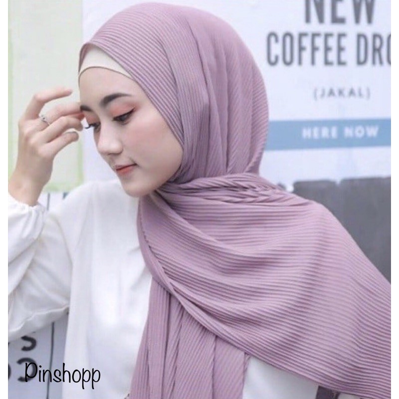 Pashmina Plisket Shawl/Pashmina Plisket Pashmina Diamond crepe/Pashmina pleated shawl-1