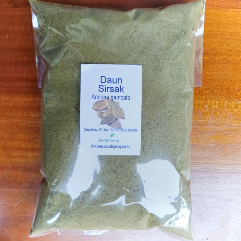 

Bubuk Daun Sirsak 500 g Serbuk Sirsat Annona mucirata Powder Nangka Sabrang