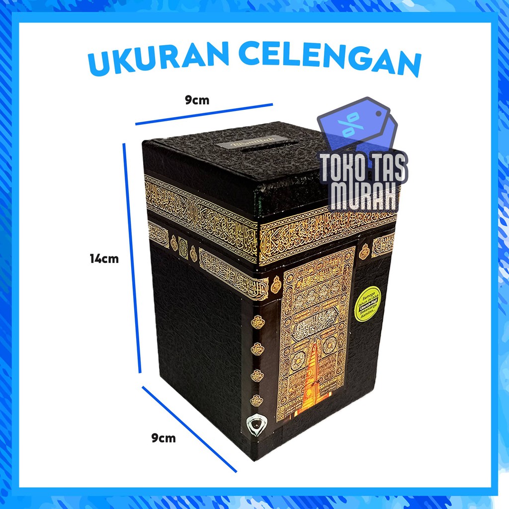 CELENGAN KA'BAH Tanpa Kunci Miniatur Kabah Tempat Penyimpan Uang Unik Bentuk Kakbah Souvenir haji-1
