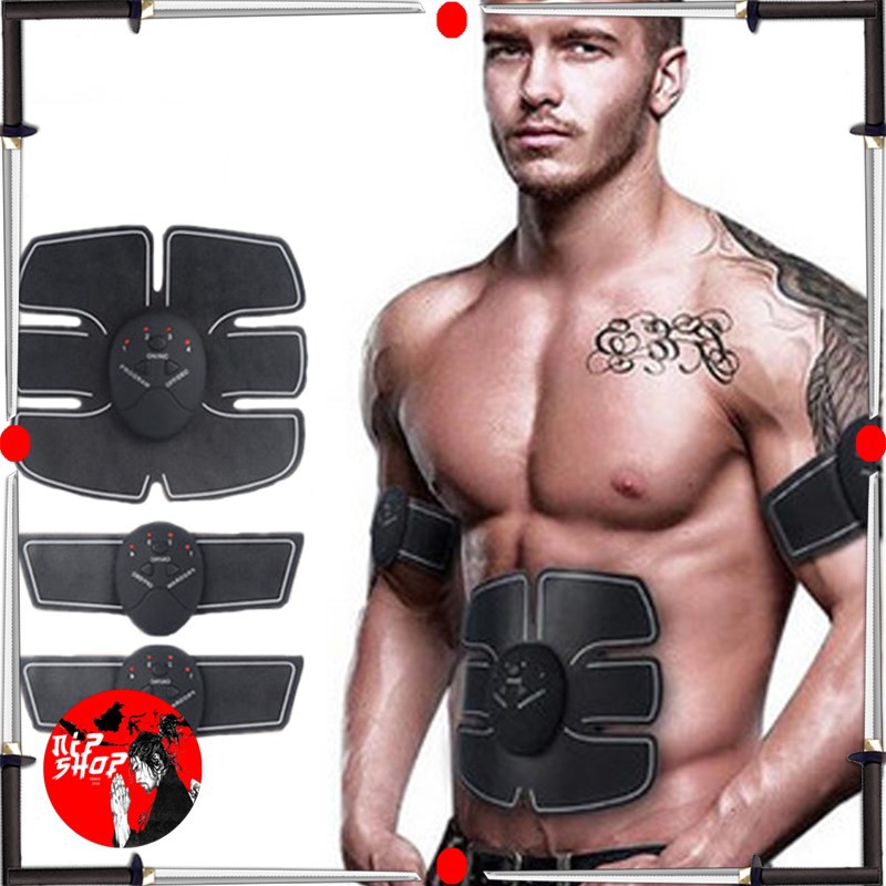 Alat Stimulator Terapi Otot Six Pack - Black