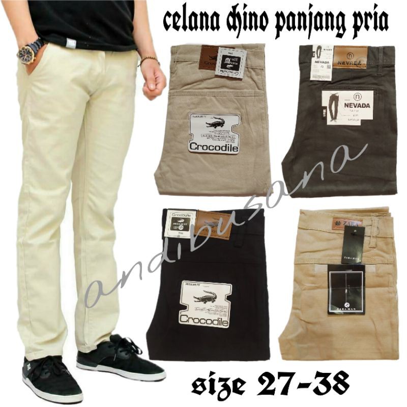 Celana Chino Panjang Pria Big Size Jumbo Original Reguler Fit Distro Premium